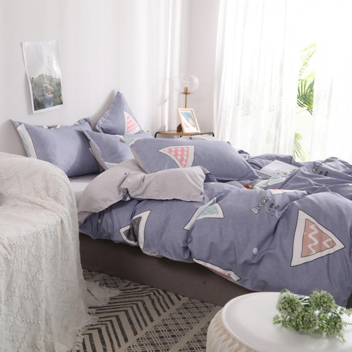 91家纺网 家纺一手货源 找家纺 米粒 芦荟棉四件套 七彩魔方