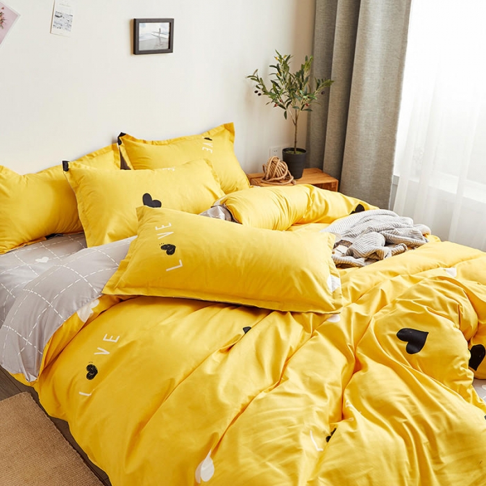 91家纺网 家纺一手货源 找家纺 米粒 芦荟棉四件套 甜蜜风姿