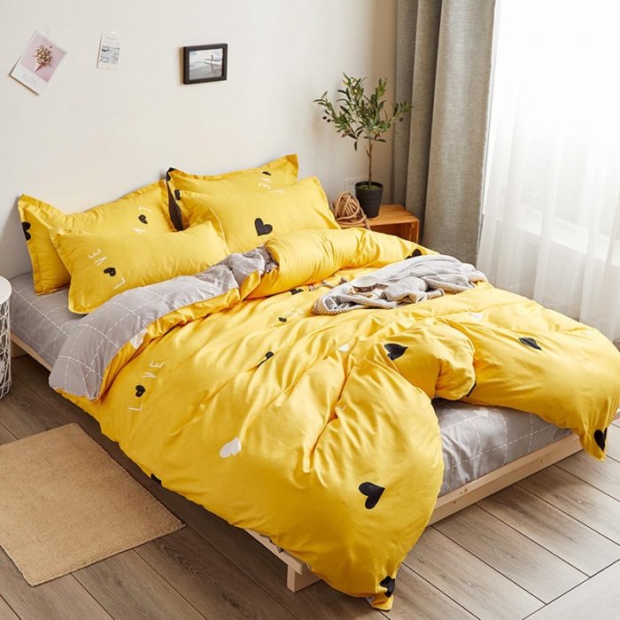 91家纺网 家纺一手货源 找家纺 米粒 芦荟棉四件套 甜蜜风姿