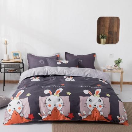 91家纺网 家纺一手货源 找家纺 米粒 芦荟棉四件套 兔小美