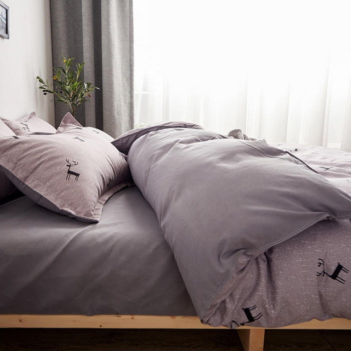 91家纺网 家纺一手货源 找家纺 米粒 芦荟棉四件套 小鹿庄园