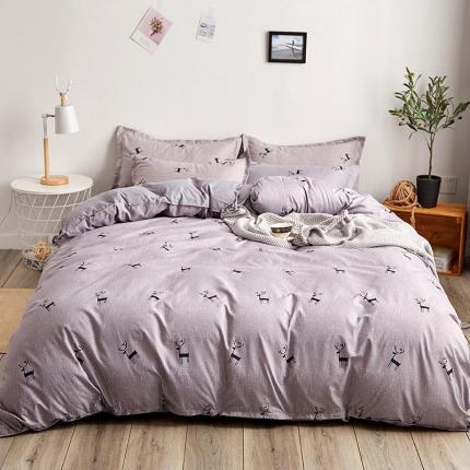 米粒 芦荟棉四件套 小鹿庄园