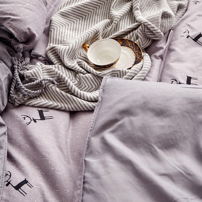 91家纺网 家纺一手货源 找家纺 米粒 芦荟棉四件套 小鹿庄园