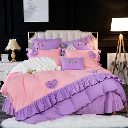 91家纺网 家纺一手货源 找家纺 尹黛尔 2020新款韩版蕾丝公主风四件套风格2塔里洛公主