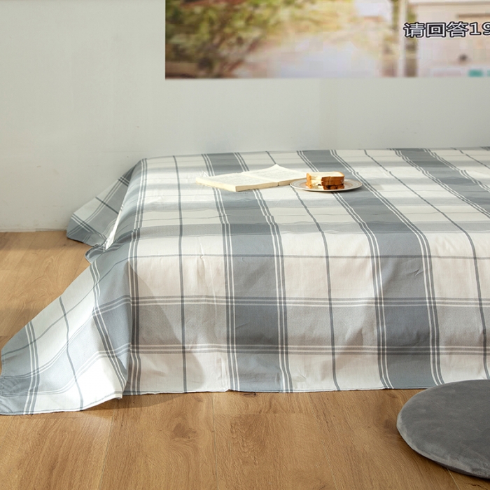 91家纺网 家纺一手货源 找家纺 感遇 2020新款ins全棉简约北欧风单被套 灰白格子