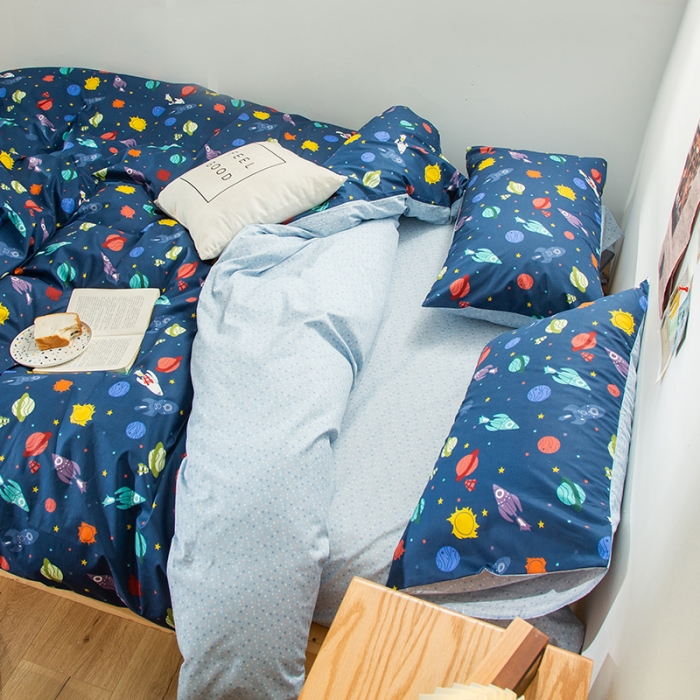 91家纺网 家纺一手货源 找家纺 感遇 2020新款ins全棉简约北欧风单被套 太空之旅