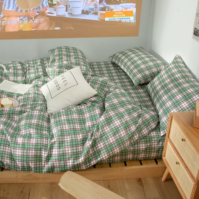 91家纺网 家纺一手货源 找家纺 感遇 2020新款ins全棉简约北欧风单被套 原野