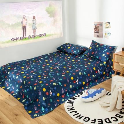 91家纺网 家纺一手货源 找家纺 感遇 2020新款ins全棉简约北欧风单床单太空探险