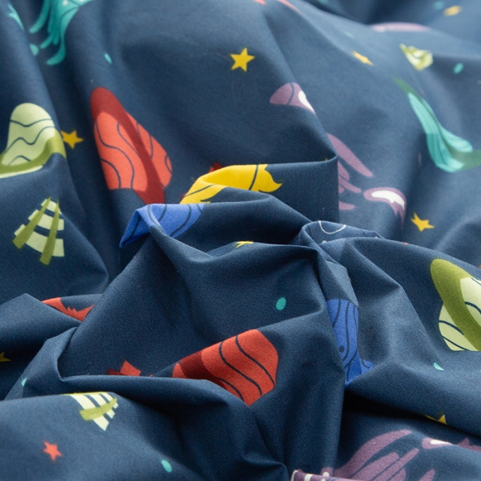 91家纺网 家纺一手货源 找家纺 感遇 2020新款ins全棉简约北欧风单床单太空之旅