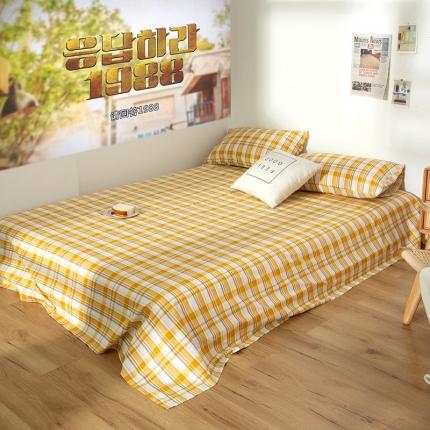 91家纺网 家纺一手货源 找家纺 感遇 2020新款ins全棉简约北欧风单床单香橙