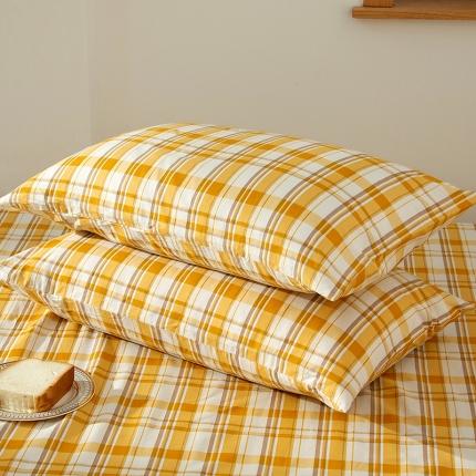 91家纺网 家纺一手货源 找家纺 感遇 2020新款ins全棉简约北欧风单枕套一只香橙