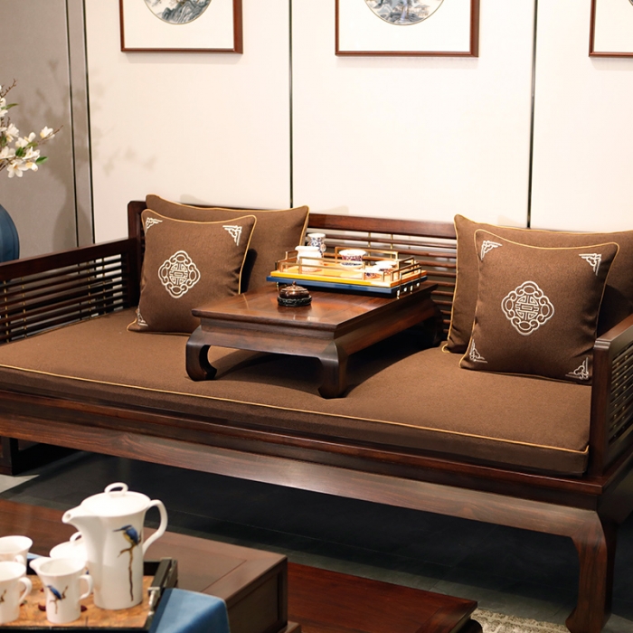 91家纺网 家纺一手货源 找家纺 美优兰 2020新中式沙发垫 沙发垫没有现货 平织咖