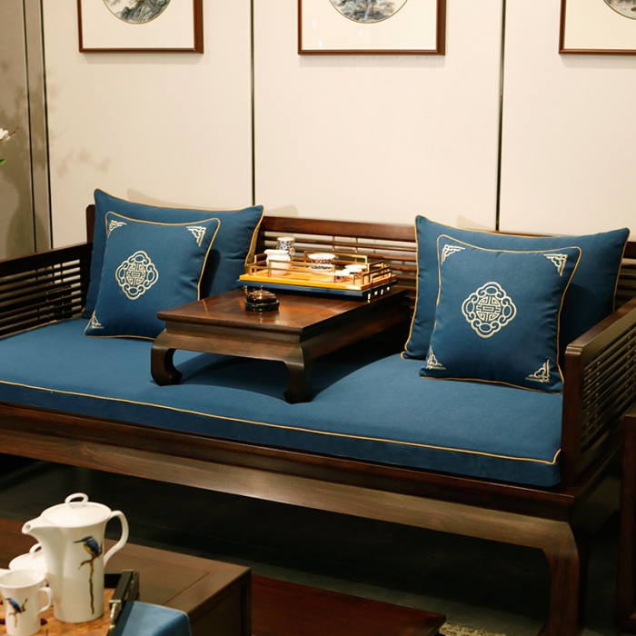 91家纺网 家纺一手货源 找家纺 美优兰 2020新中式沙发垫 沙发垫没有现货 平织蓝