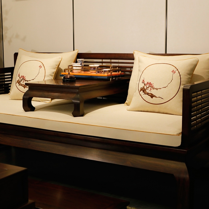 91家纺网 家纺一手货源 找家纺 美优兰 2020新中式沙发垫 沙发垫没有现货 平织米白