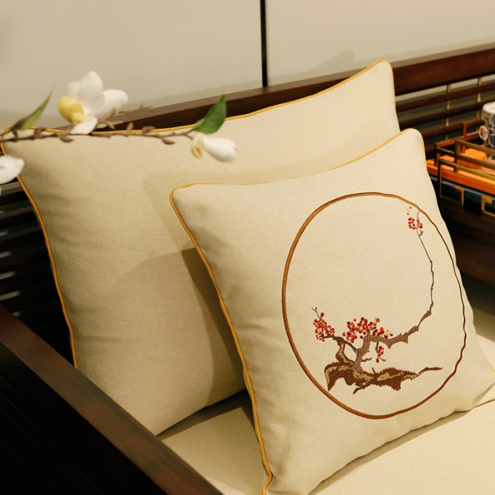 91家纺网 家纺一手货源 找家纺 美优兰 2020新中式沙发垫 沙发垫没有现货 平织米白