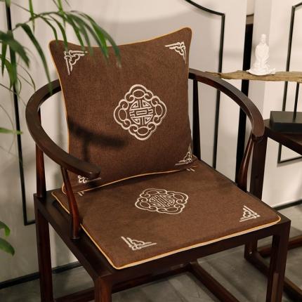 91家纺网 家纺一手货源 找家纺 美优兰 2020新中式椅垫 悦轩阁咖