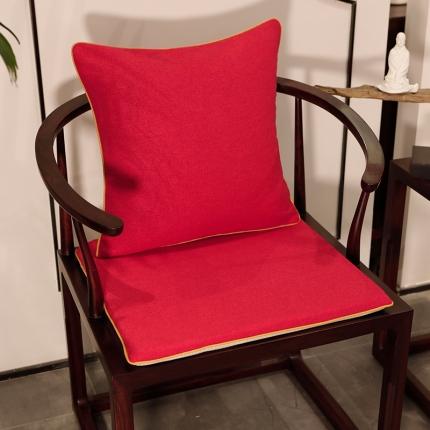 美优兰 2020新中式椅垫 平织红