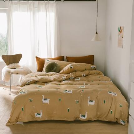 91家纺网 家纺一手货源 找家纺 （总）风向标家纺 2020新款第一季印花针织天竺棉四件套