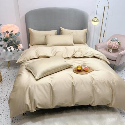 馨蕊家居 2021新款60s双股埃及长绒棉四件套 卡其