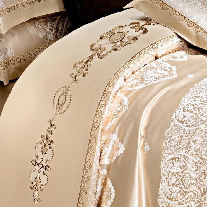 91家纺网 家纺一手货源 找家纺 60支丝棉贡缎提花经典绣花