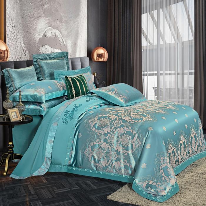 91家纺网 家纺一手货源 找家纺 60支丝棉贡缎提花经典绣花