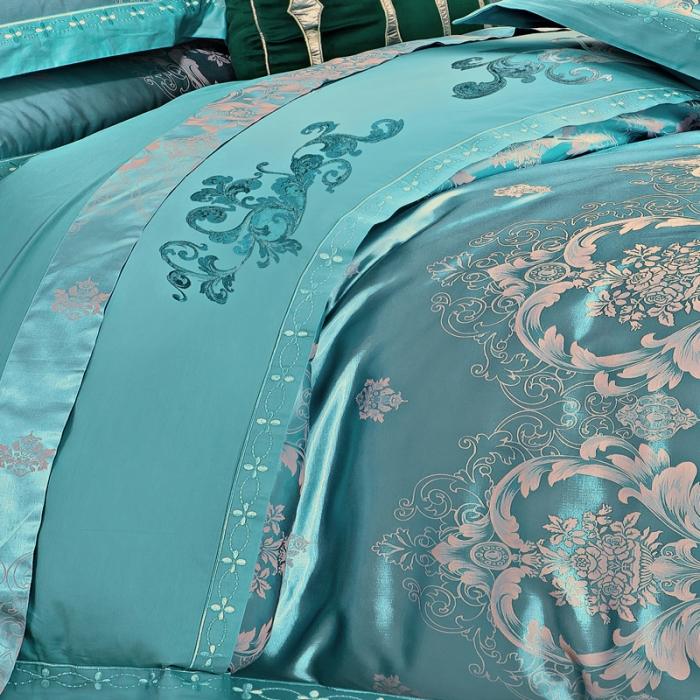 91家纺网 家纺一手货源 找家纺 60支丝棉贡缎提花经典绣花