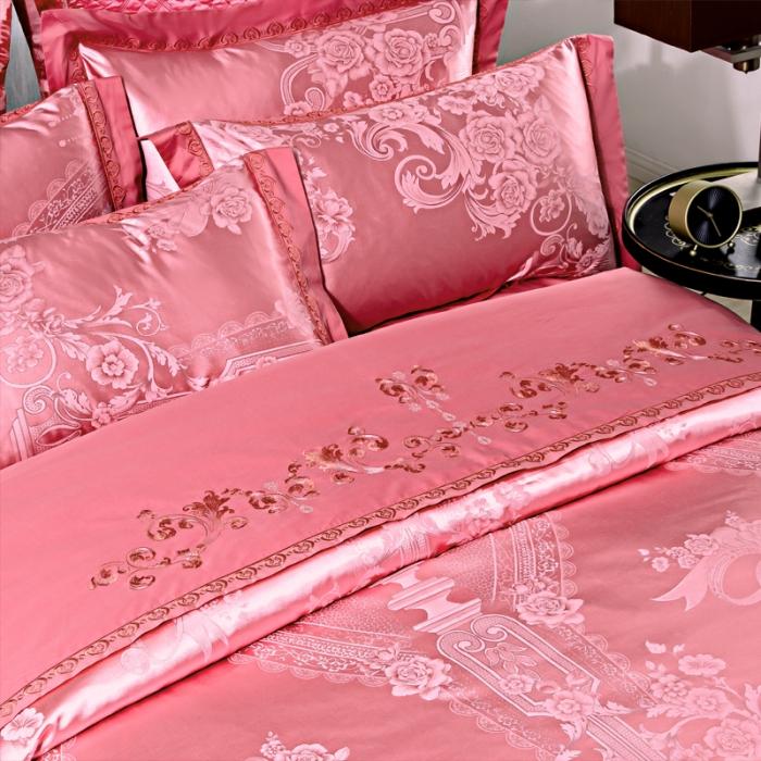 91家纺网 家纺一手货源 找家纺 60支丝棉贡缎提花经典绣花