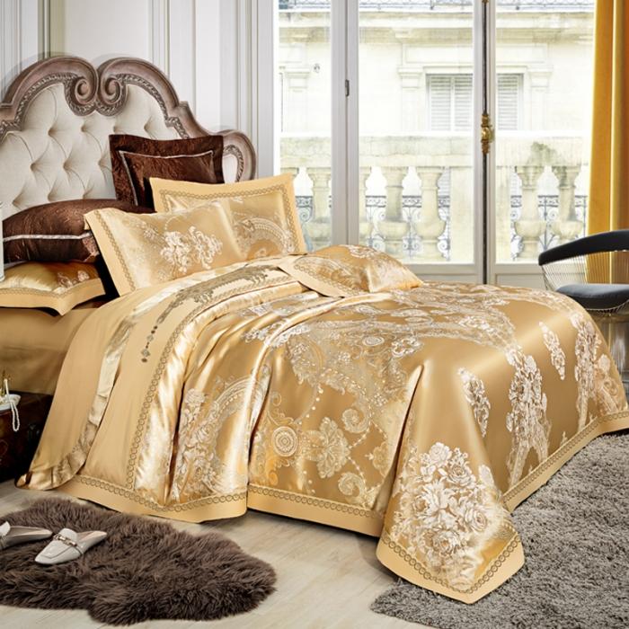 91家纺网 家纺一手货源 找家纺 60支丝棉贡缎提花经典绣花