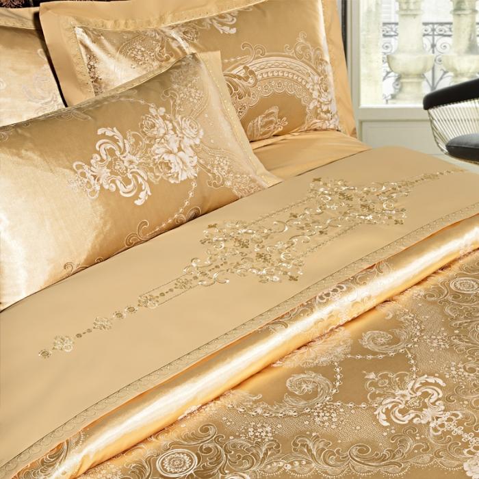 91家纺网 家纺一手货源 找家纺 60支丝棉贡缎提花经典绣花