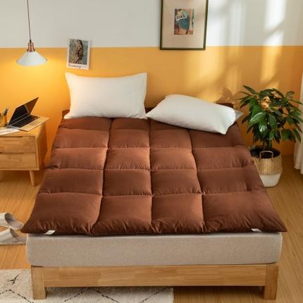 91家纺网 家纺一手货源 找家纺 壹张床 2020新款羽丝绒床垫 咖色