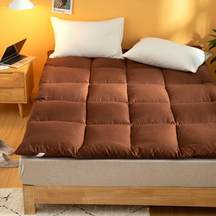 91家纺网 家纺一手货源 找家纺 壹张床 2020新款羽丝绒床垫 咖色