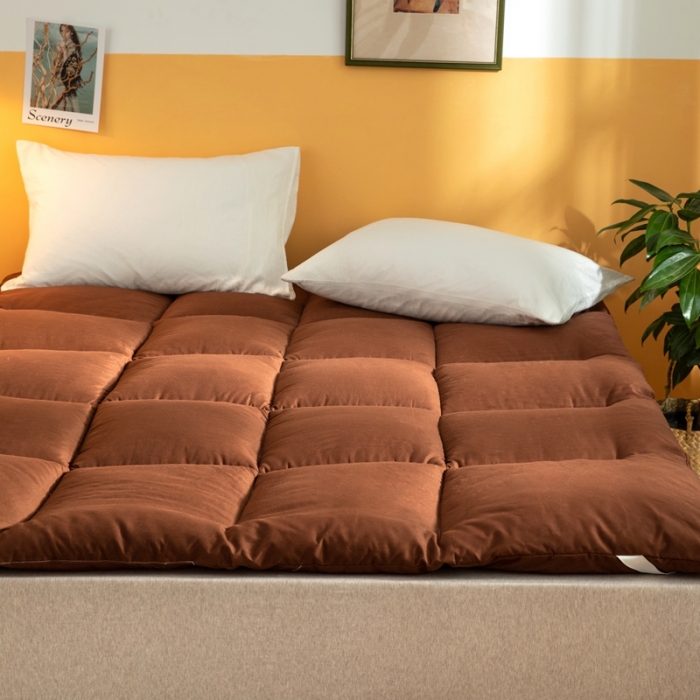 91家纺网 家纺一手货源 找家纺 壹张床 2020新款羽丝绒床垫 咖色