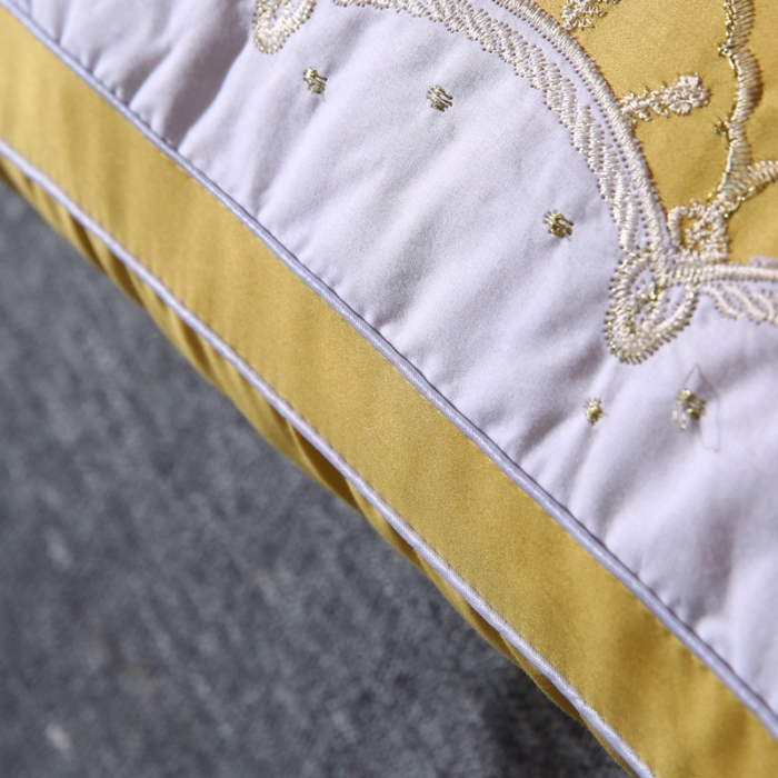 91家纺网 家纺一手货源 找家纺 （总）贤内助 2024新款全棉羽丝英伦花边枕头枕芯