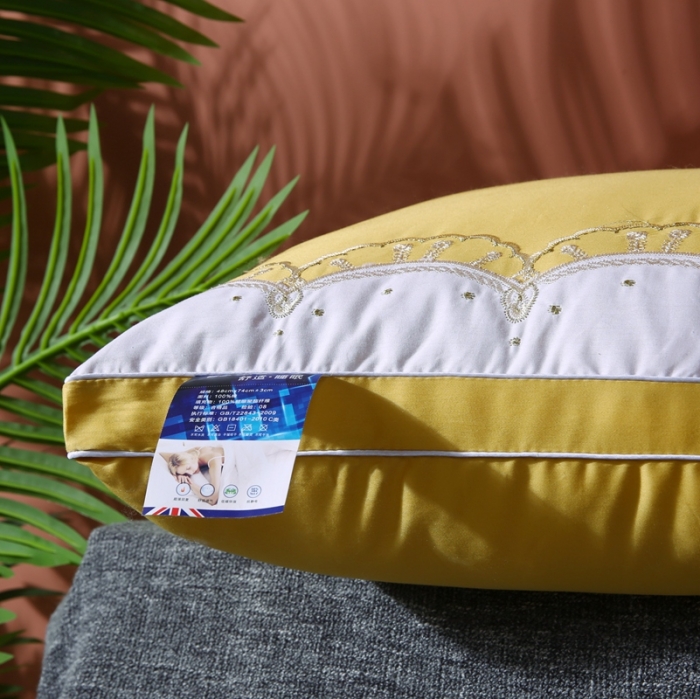 91家纺网 家纺一手货源 找家纺 （总）贤内助 2024新款全棉羽丝英伦花边枕头枕芯