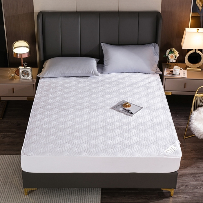 91家纺网 家纺一手货源 找家纺 豪选家纺 2025新款纯棉床笠 格子白