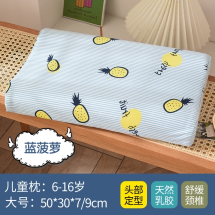 91家纺网 家纺一手货源 找家纺 瑞莉安枕芯 50*30*7/9学生儿童卡通全棉枕套乳胶枕