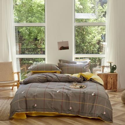 91家纺网 家纺一手货源 找家纺 （总）星期三 2020凉爽6月新款全棉13372四件套（加老板微信有会员价）