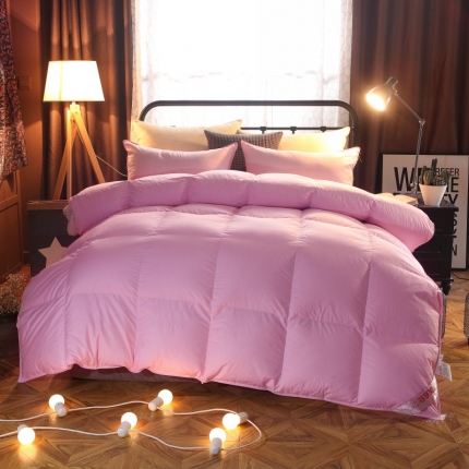 91家纺网 家纺一手货源 找家纺 全棉扭花羽毛被加厚保暖95白鹅绒被子秋冬春秋被冬被直播供货