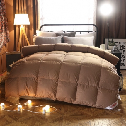 91家纺网 家纺一手货源 找家纺 全棉扭花羽毛被加厚保暖95白鹅绒被子秋冬春秋被冬被直播供货