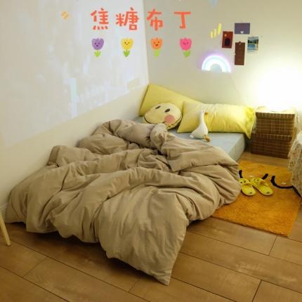 91家纺网 家纺一手货源 找家纺 （总）桃子家居 2020新款ins纯棉撞色马卡龙色织水洗棉四件套