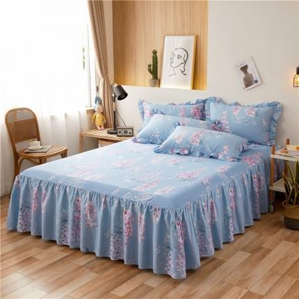 91家纺网 家纺一手货源 找家纺 （总）十个点家纺 2020全棉13372斜纹印花床裙三件套