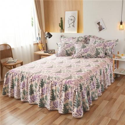 91家纺网 家纺一手货源 找家纺 （总）十个点家纺 2020全棉13372斜纹印花床裙三件套