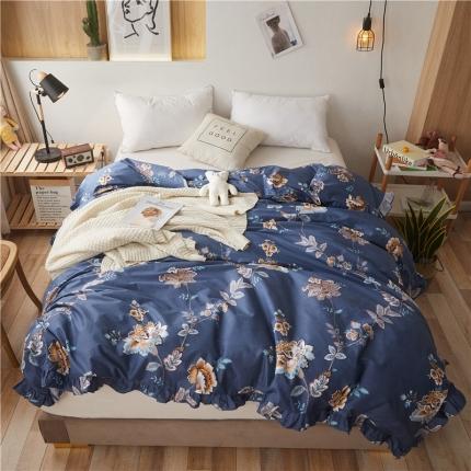 91家纺网 家纺一手货源 找家纺 （总）十个点家纺2020新款全棉纯棉13372印花床裙四件套