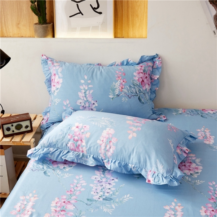 91家纺网 家纺一手货源 找家纺 （总）十个点家纺2020新款全棉纯棉13372印花床裙四件套