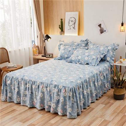 91家纺网 家纺一手货源 找家纺 十个点家纺 2020新款印花床裙三件套 花样人生