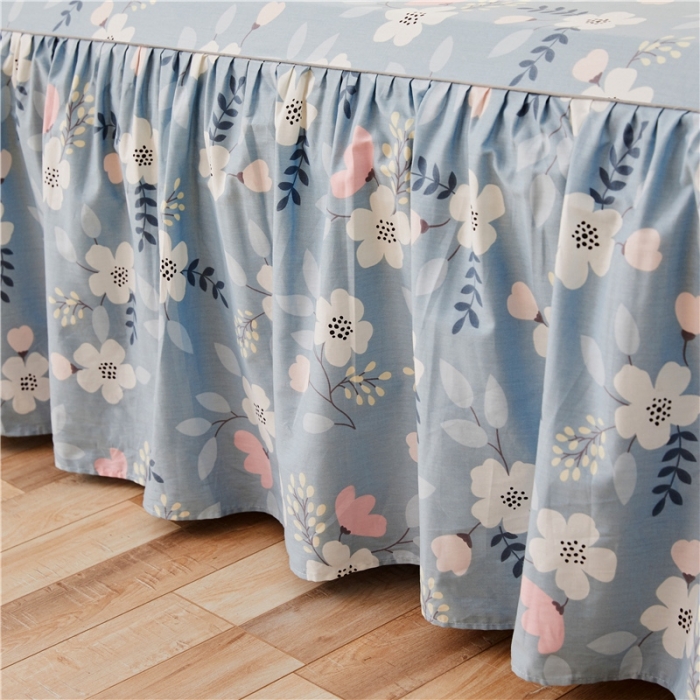 91家纺网 家纺一手货源 找家纺 十个点家纺 2020新款印花床裙三件套 花样人生