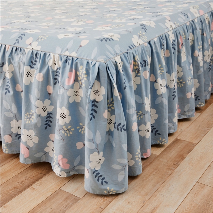 91家纺网 家纺一手货源 找家纺 十个点家纺 2020新款印花床裙三件套 花样人生