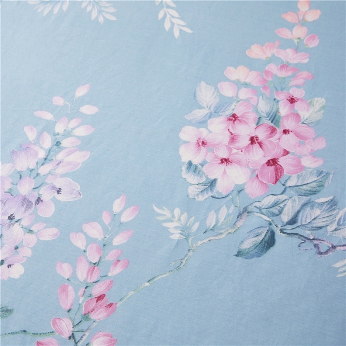 91家纺网 家纺一手货源 找家纺 十个点家纺 2020新款印花床裙三件套 赫莲娜蓝