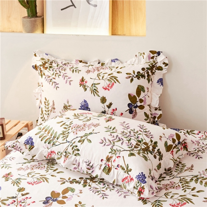 91家纺网 家纺一手货源 找家纺 十个点家纺 2020新款印花床裙四件套普罗旺斯