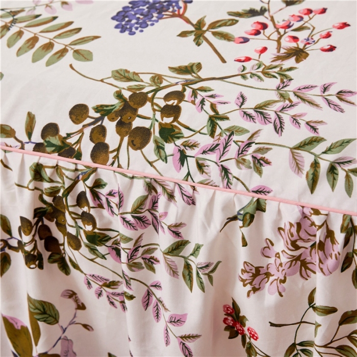 91家纺网 家纺一手货源 找家纺 十个点家纺 2020新款印花床裙四件套普罗旺斯